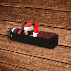 Полка для хранения 275x67мм, металлическая, настенная, черная REXANT