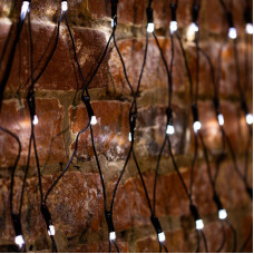 Гирлянда светодиодная Сеть треугольная 1,5х2х2м 136 LED БЕЛЫЙ черный ПВХ IP65 свечение с динамикой 230В блок в комплекте NEON-NIGHT