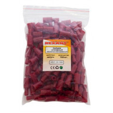 Разъем штекерный полностью изолированный штекер 4 мм 0.5-1.5 мм² (РШПи-п 1.5-4/РшИпп 1,25-4) красный REXANT