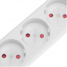 Удлинитель STANDARD 4 гнезда, 3м, 2х1,0мм², б/з, белый REXANT