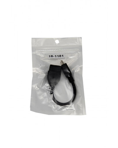 Кабель USB OTG, шт. mini USB – гн. USB-A, 2,4A, 0,15м, ПВХ, черный REXANT