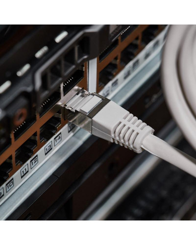 Шнур коммутационный, патч-корд F/UTP RJ45-RJ45, CAT 5e, LSZH серый, 1,5м REXANT