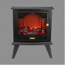 Светодиодный камин Гранд Шале с эффектом живого огня 45х18х56см, работает от батареек 3хС (в комплект не входят) или от USB (в комплекте), черный