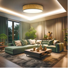 Светильник потолочный Alata, LUMI Line, 70Вт, 500х90 мм, соломенный REXANT