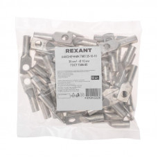 Наконечник медный луженый ТМЛ 35–10–10 (35мм² - Ø10мм) ГОСТ 7386-80 (в упак. 50 шт.) REXANT