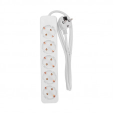 Удлинитель 5 гнезд, 1,5м, 3х0,75мм², с/з, белый PROconnect