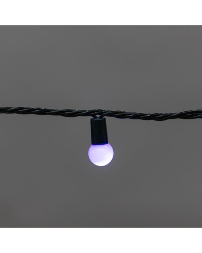 Гирлянда Мультишарики 20м, 200LED, диаметр 15мм, IP44, зеленый провод, свечение мульти (RG/RB), мигание, 230В NEON-NIGHT