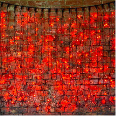 Гирлянда светодиодная Занавес 2х1,5м 360 LED КРАСНЫЙ черный КАУЧУК IP67 постоянное свечение 230В блок в комплекте NEON-NIGHT