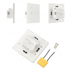 Умный Wi-Fi выключатель двухкнопочный белый SECURIC