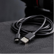 Кабель USB-A – micro USB, 1А, 1,8м, ПВХ, черный REXANT