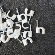 Крепеж кабеля круглый 7мм, белый (50 шт/уп) REXANT