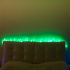 Гирлянда Мишура LED 6 м прозрачный ПВХ, 576 диодов, цвет ЗЕЛЁНЫЙ