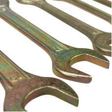 Набор ключей рожковых (6х7-20х22мм), 8 шт, желтый цинк REXANT