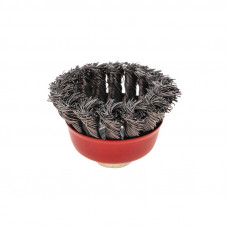 Щетка чашечная для УШМ, крученая стальная проволока, 65мм, М14 KRANZ