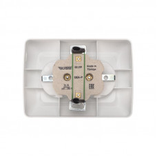 DEA Розетка 2-ая керамика с/з с/у 16А Бел KRANZ