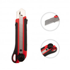 Нож с сегментированным лезвием 25мм, корпус ABS пластик обрезиненный REXANT