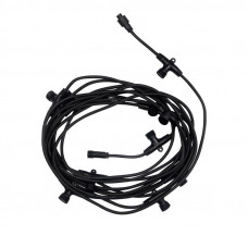 Гирлянда Тающие сосульки комплект 10 шт. х 30см, шаг 100см, 420 LED БЕЛЫЙ, черный каучук, IP65, 24В, соединяется NEON-NIGHT