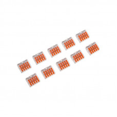 Универсальная клемма СМК 222-415, 5-проводная прозрачная 0,08-2,5/4 мм² (блистер 10 шт/уп) REXANT