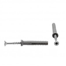 Дюбель-гвоздь потайной бортик, полипропилен 6х40мм, пакет (100 шт/уп) KRANZ