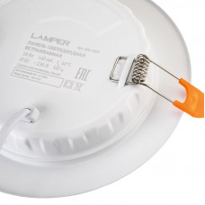 Панель светодиодная встраиваемая круглая 18Вт 230В 4000К 1440Лм 185мм белая IP20 LAMPER