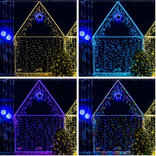 Гирлянда светодиодная Нить 10м 100 LED RGB прозрачный ПВХ IP65 свечение с динамикой 230В соединяется NEON-NIGHT нужен контроллер 245-908