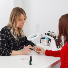 Лупа настольная 3D+12D с подсветкой 40 SMD LED, ø100мм, белая REXANT