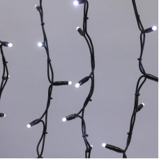 Гирлянда светодиодная Занавес 2х3м 760 LED БЕЛЫЙ черный КАУЧУК IP67 постоянное свечение 230В блок в комплекте NEON-NIGHT