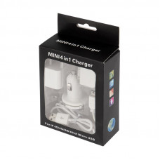 Комплект СЗУ, АЗУ, кабель miniUSB-USB, переходник microUSB 30 pin белый