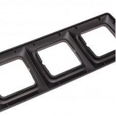 DEA Рамка 3-я горизонтальная Черный Металлик KRANZ