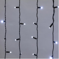 Гирлянда светодиодная Занавес 2х1,5м 300 LED БЕЛЫЙ черный ПВХ IP65 постоянное свечение 230В нужен блок 303-500 NEON-NIGHT