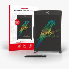 Электронный планшет для рисования 8,5 дюймов, черный, многоцветный REXANT