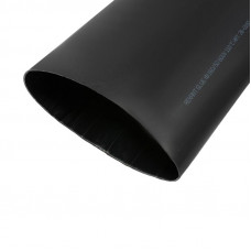 Трубка термоусаживаемая СТТК (3-4:1) среднестенная клеевая 160,0/50,0мм, черная, упаковка 1 шт. по 1м REXANT