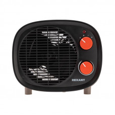 Тепловентилятор электрический настольный 2кВт со спиральным нагревательным элементом, черный REXANT
