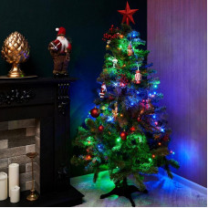 Гирлянда Твинкл Лайт 10 м, темно-зеленый ПВХ, 80 LED, цвет мультиколор