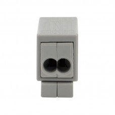 Строительно-монтажная клемма СМК 224-112 для светильника на 2 проводника 1.0-2.5/0.5-2.5 мм², белая (5 шт./уп.) REXANT