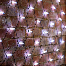 Гирлянда светодиодная Сеть 2x4м 560 LED БЕЛЫЙ черный каучук IP67 постоянное свечение 230В блок в комплекте NEON-NIGHT