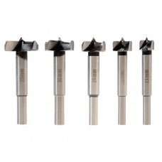 Набор сверл Форстнера (петельных) по дереву, 10-15-20-25-35 х 73мм, 5 шт, цилиндрический хвостовик KRANZ