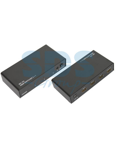 Переключатель HDMI 3 х 1, металл  REXANT