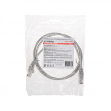 Патч-корд U/UTP, CAT 5e, RJ45-RJ45, 26AWG, LSZH, серый, 1м REXANT