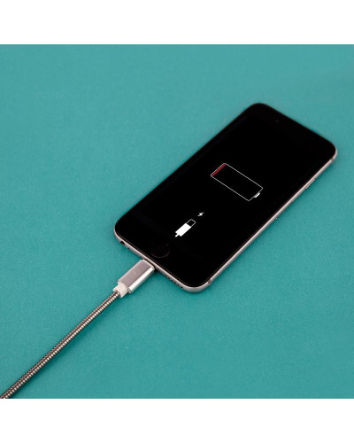 Кабель USB-A – Lightning для Apple, 2,4А, 1м, в металлической оплетке REXANT