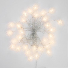 Гирлянда светодиодная Шишки 5 м, 30 LED, прозрачный ПВХ с контроллером, цвет свечения теплый белый NEON-NIGHT