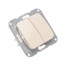 DEA Выключатель 2кл с/у 10А мех. Беж KRANZ