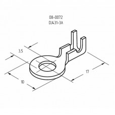 Наконечник кольцевой REXANT, ø3.5 мм, 0.5-0.8 мм² (НК 3-0,5-0,8)