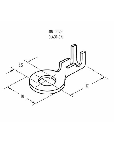 Наконечник кольцевой REXANT, ø3.5 мм, 0.5-0.8 мм² (НК 3-0,5-0,8)