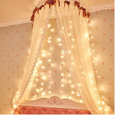 Гирлянда Светодиодный Дождь 3х2 м, свечение с динамикой, прозрачный провод, 230 В, цвет теплый белый
