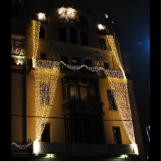 Гирлянда светодиодная Занавес 2х6м 768 LED ТЕПЛЫЙ БЕЛЫЙ прозрачный ПВХ IP65 постоянное свечение 230В нужен блок 303-500-1 NEON-NIGHT