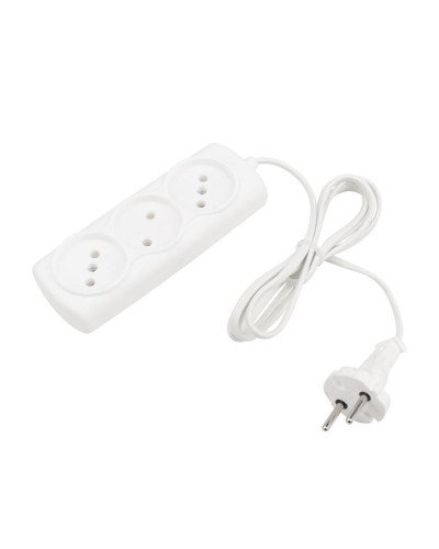 Удлинитель STANDARD 3 гнезда, 1,5м, 2х0,75мм², б/з, белый PROconnect