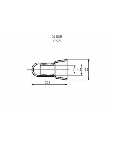 Концевая изолированная заглушка КИЗ-5, ø 4,0 мм (2,5-5,5 мм²) REXANT