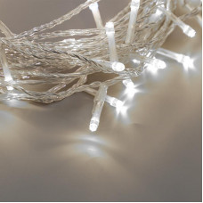 Гирлянда Нить 10м, с эффектом мерцания, прозрачный провод, IP44, 230В, диоды БЕЛЫЕ, 75LED NEON-NIGHT