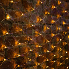 Гирлянда Сеть 2х1,5м, свечение с динамикой, прозрачный ПВХ, 288 LED, 230 В, цвет: Жёлтый